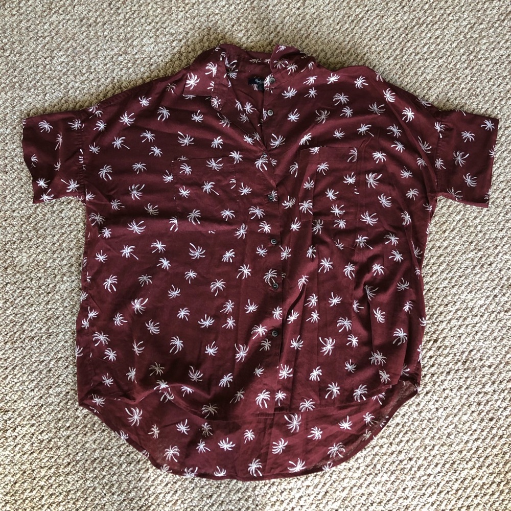 MADEWELL button down palm tree top
